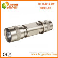 Factory Sale Custom Made Pocket Aluminum Metal 3w Powerful USA Cree led Emergency Flashlight for Home and Outdoor